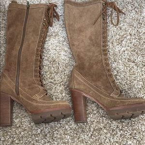 Michael Kors suede lace up boots
